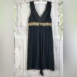 Y2K Banana republic black silk lined  sheer dress size 10